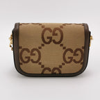Gucci 1955 Mini Leather Canvas GG Supreme Horsebit Shoulder Bag 250529781214131