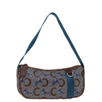 CELINE C Macadam Canvas Shoulder Bag Blue  68504