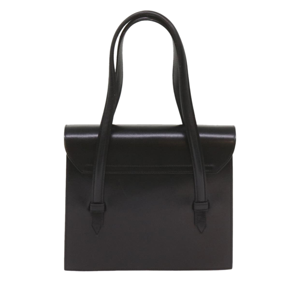 CELINE Hand Bag Leather Black  68513