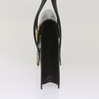 CELINE Hand Bag Leather Black  68513