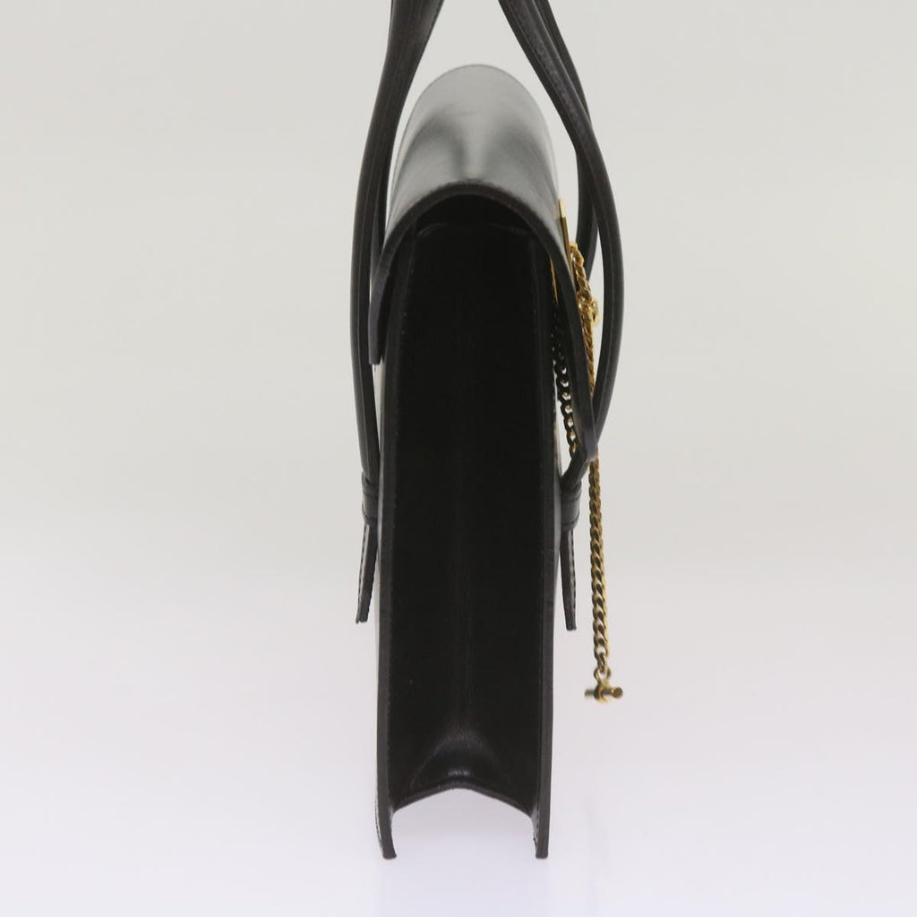 CELINE Hand Bag Leather Black  68513