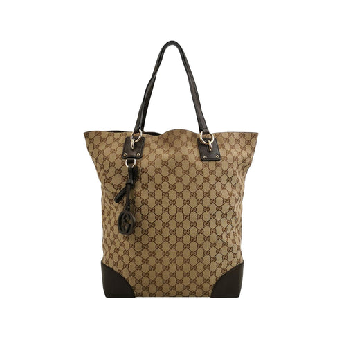 Gucci Leather and Canvas GG Monogram Shoulder Bag 250614781236564