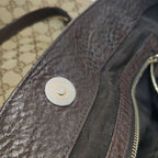 Gucci Leather and Canvas GG Monogram Shoulder Bag 250614781236564