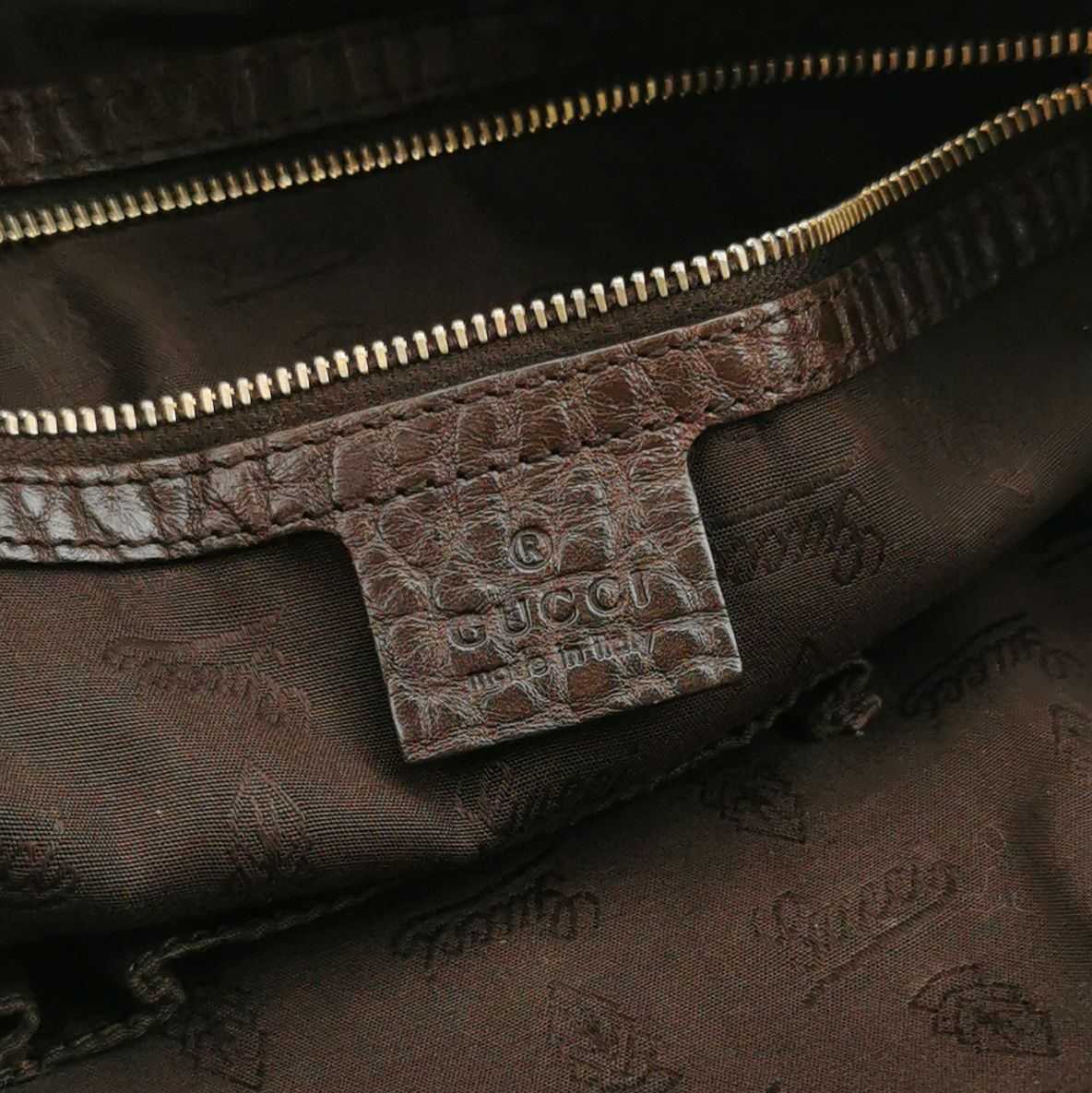 Gucci Leather and Canvas GG Monogram Shoulder Bag 250614781236564
