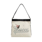 Gucci Leather Shoulder Bag with Monogram Logo and Mermaid Pattern 250611781233003