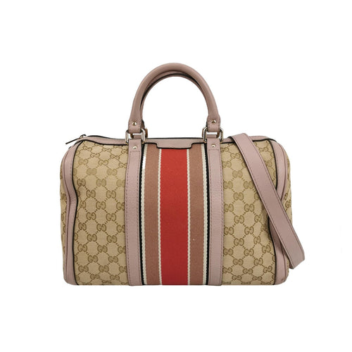 Gucci Ophidia Leather Canvas GG Crossbody Bag 067851400326