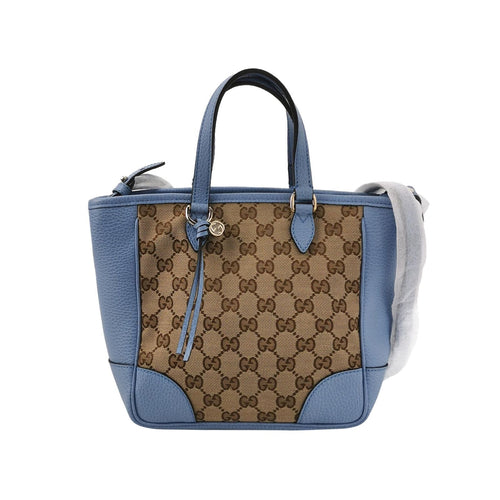 Gucci Bree Leather Canvas GG Monogram Crossbody Bag with Tassel 250612781233346