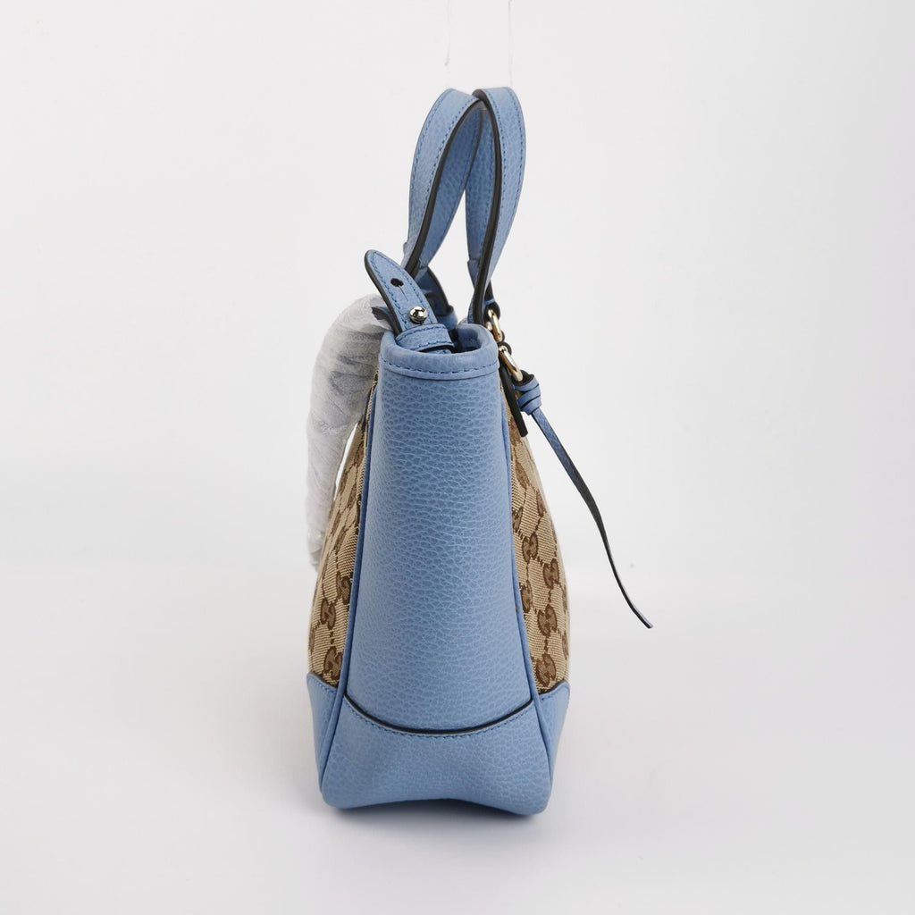 Gucci Bree Leather Canvas GG Monogram Crossbody Bag with Tassel 250612781233346