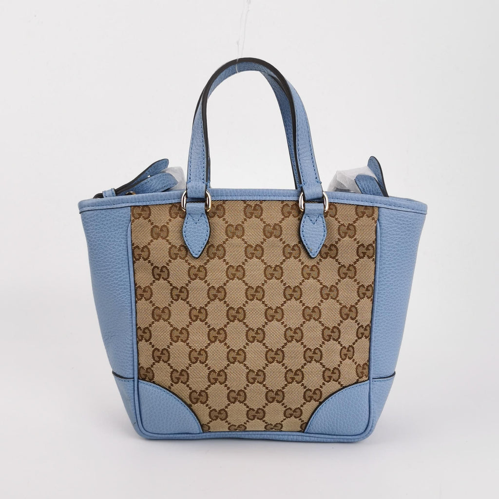 Gucci Bree Leather Canvas GG Monogram Crossbody Bag with Tassel 250612781233346