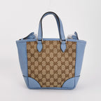 Gucci Bree Leather Canvas GG Monogram Crossbody Bag with Tassel 250612781233346