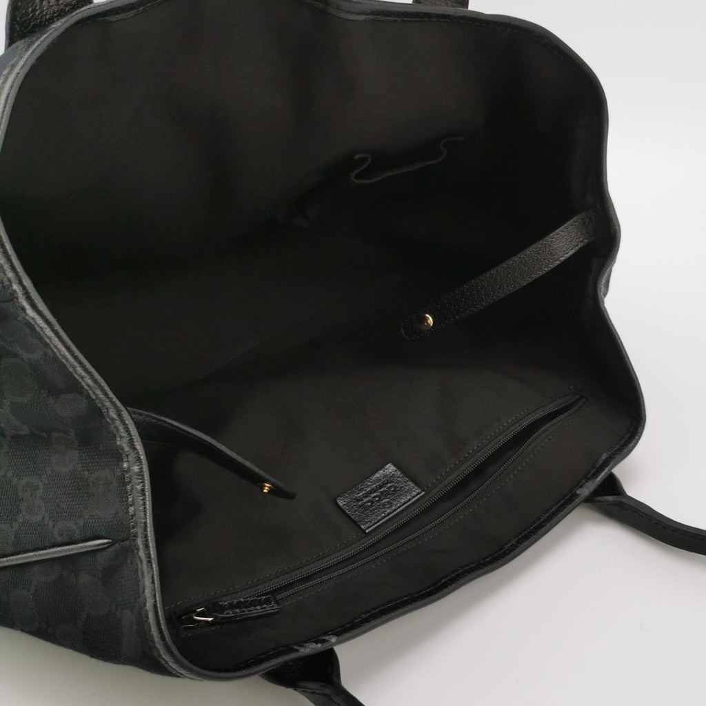 Gucci Leather Canvas Monogram Shoulder Bag with Bow 067851000155