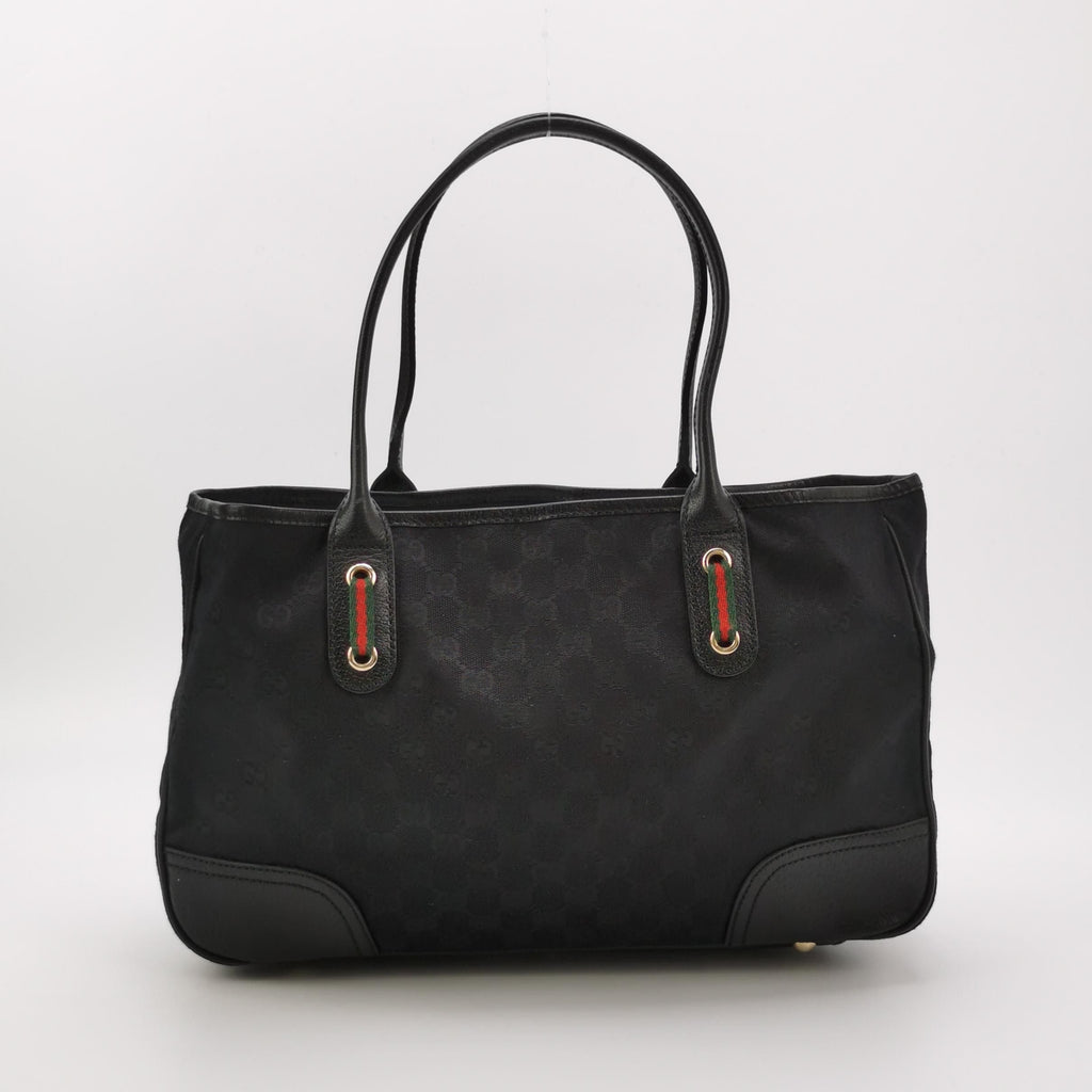 Gucci Leather Canvas Monogram Shoulder Bag with Bow 067851000155
