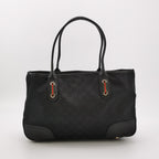 Gucci Leather Canvas Monogram Shoulder Bag with Bow 067851000155