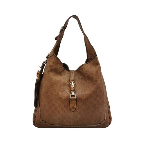 Gucci Jackie Leather Shoulder Bag with Metal Buckle 250527781210755