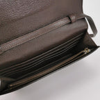 Gucci Leather and Canvas Checkered Logo Shoulder Bag 250526781208298