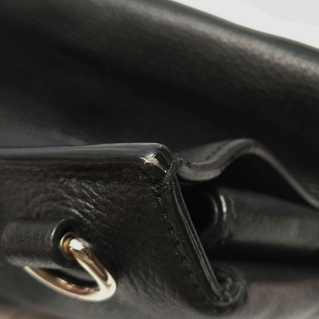 Gucci Daily Leather Bamboo Twist Lock Shoulder Bag 250517781196497