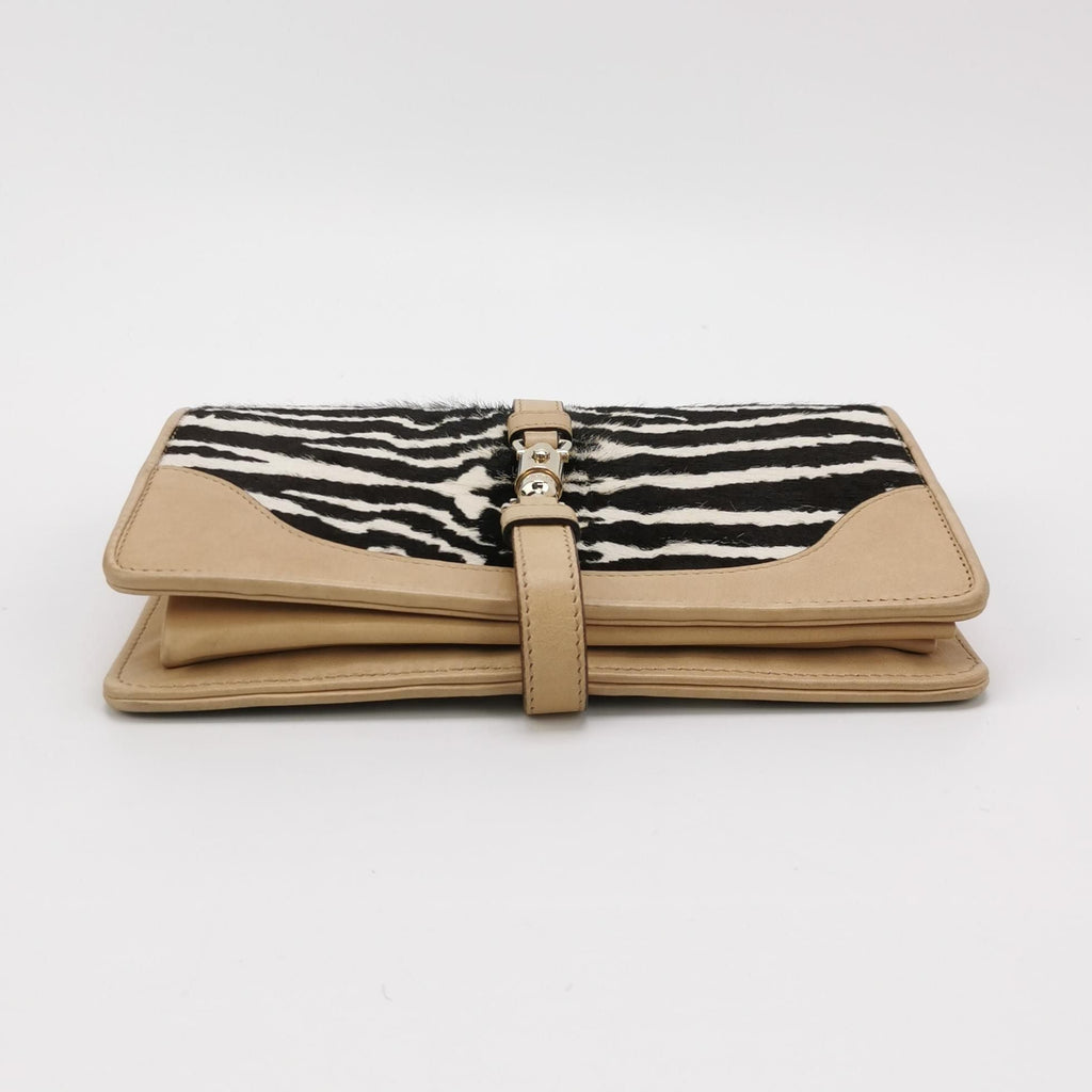Gucci Zebra Print Leather and Horsehair Shoulder Bag 250522781203564