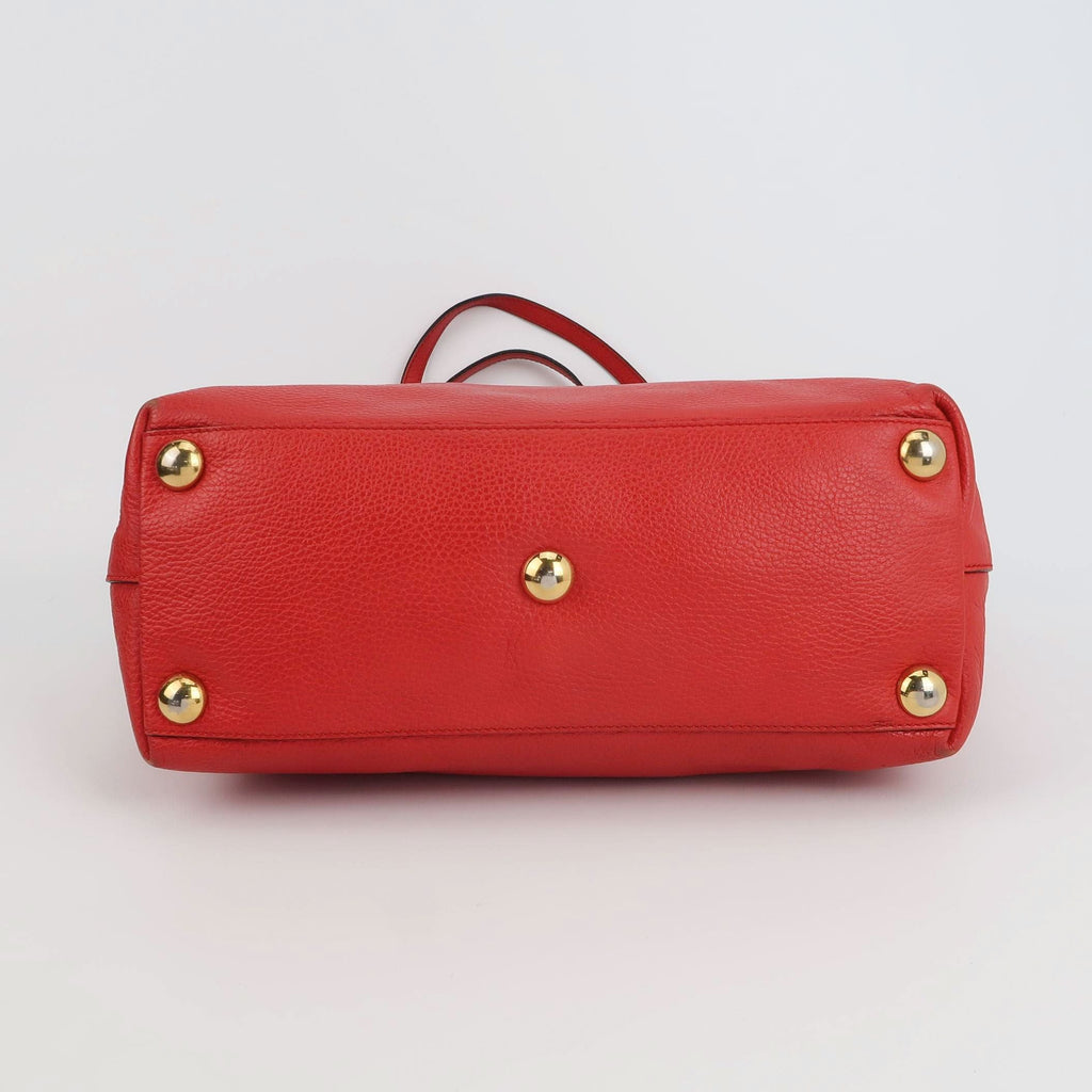Gucci Solid Leather Shoulder Bag with Studs 250505781178724