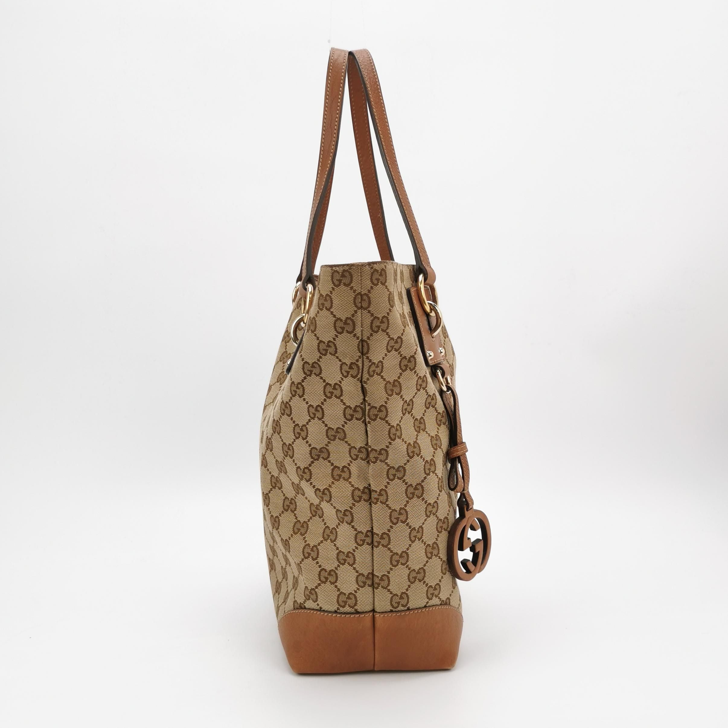 Gucci GG Canvas and Leather Shoulder Bag 250505781178867