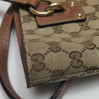 Gucci GG Canvas and Leather Shoulder Bag 250505781178867