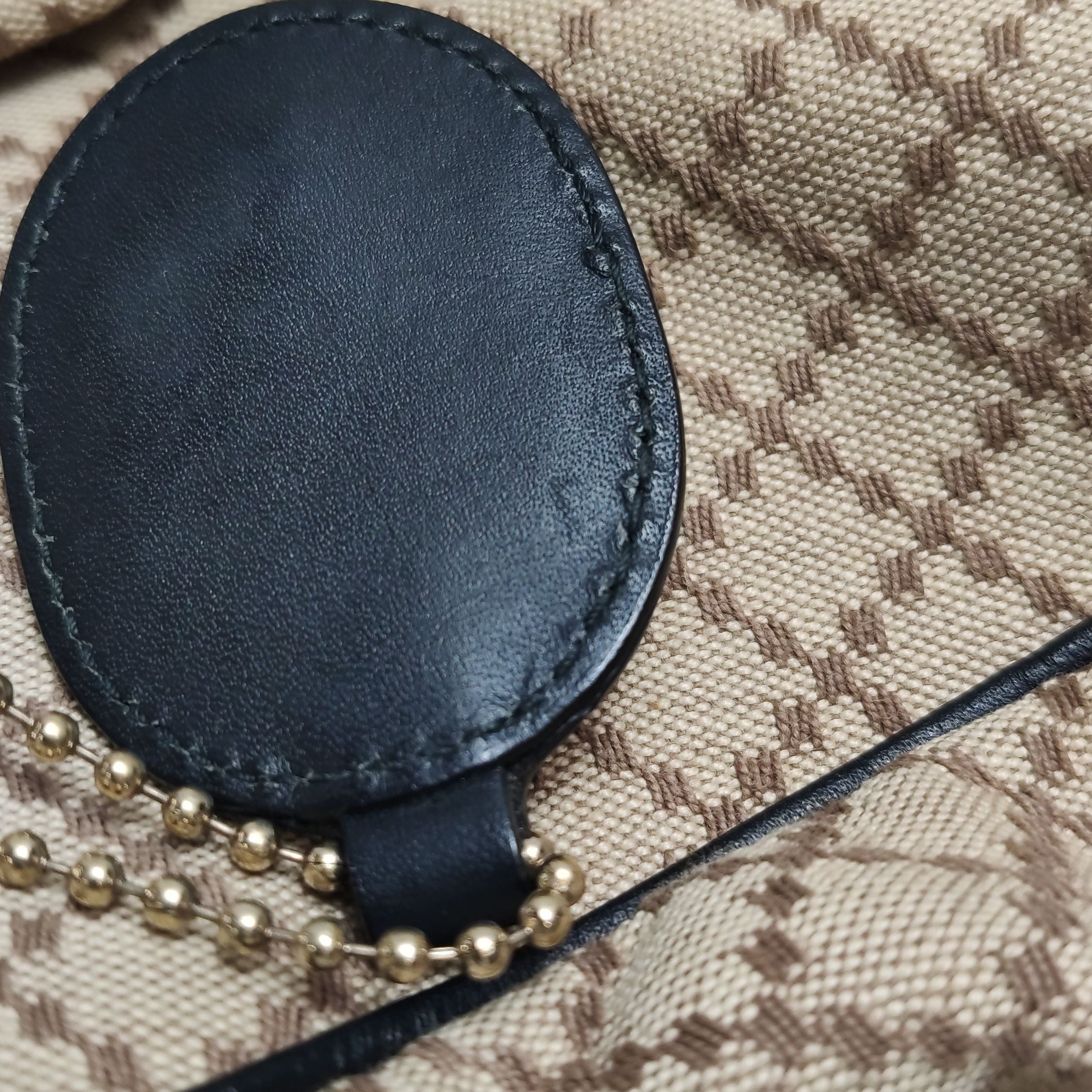 Gucci Sukey Leather and Canvas Shoulder Bag with GG Charm 250413781147047