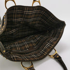 Gucci GG Canvas and Leather Studded Shoulder Bag 250222781075294