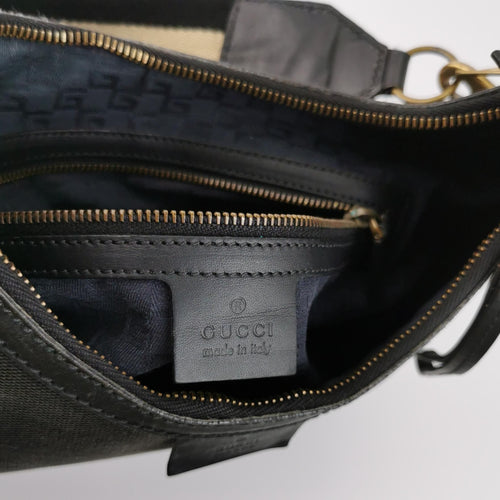Gucci Leather Canvas Shoulder Bag 250210781057136
