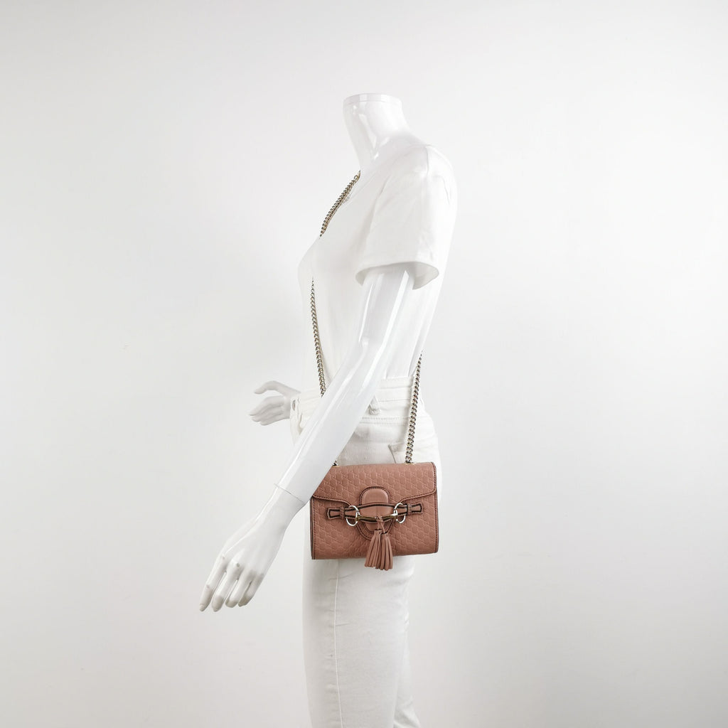 Gucci Emily Mini Leather Tassel Horsebit Shoulder Bag 250208781054993