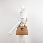 Gucci Daily Small Leather Solid Bamboo Twist Lock Crossbody Shoulder Bag 250127781044675