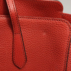 Gucci Swing Large Leather Solid Logo Tote Shoulder Bag 250126781043573