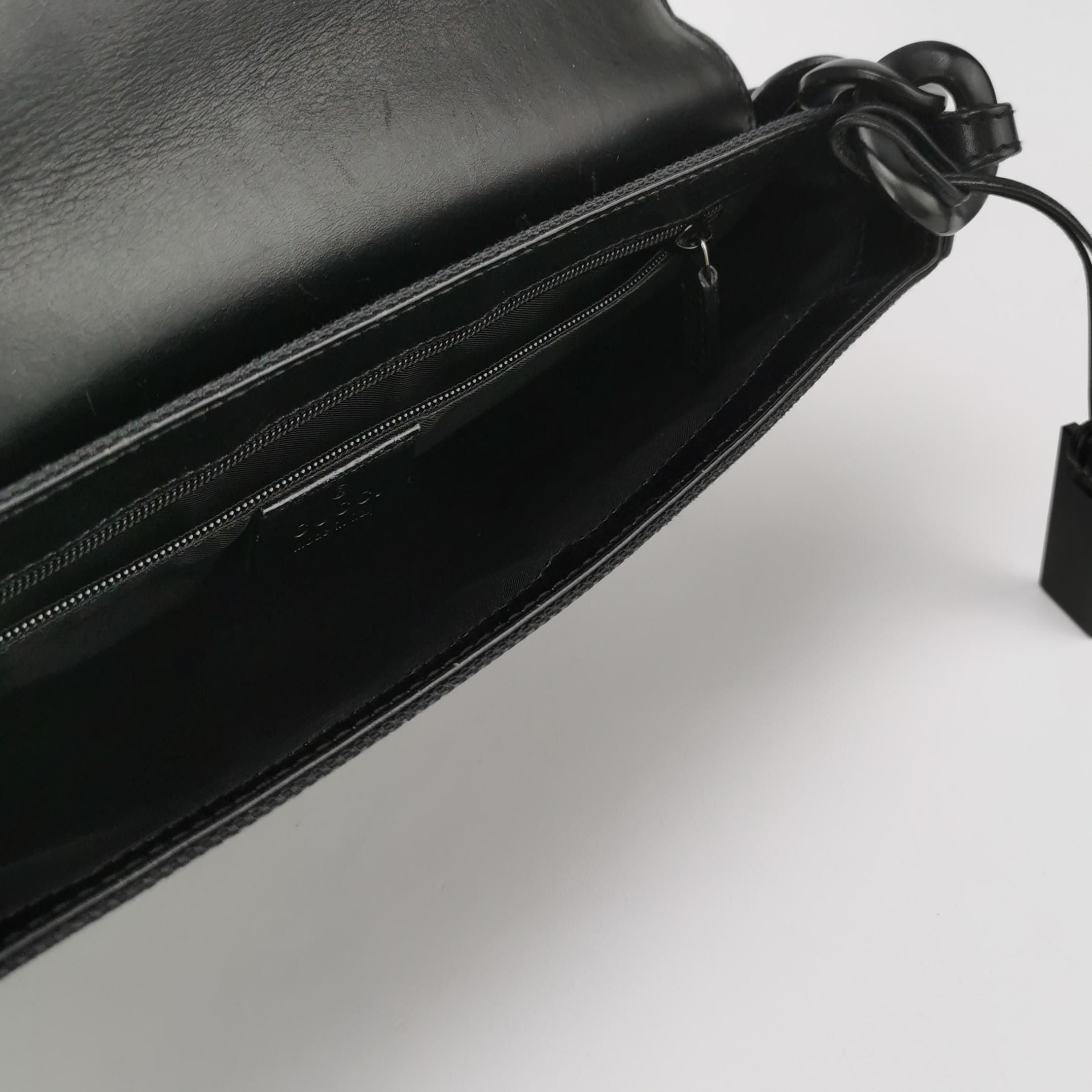 Gucci Leather Canvas Shoulder Bag 250126781043867