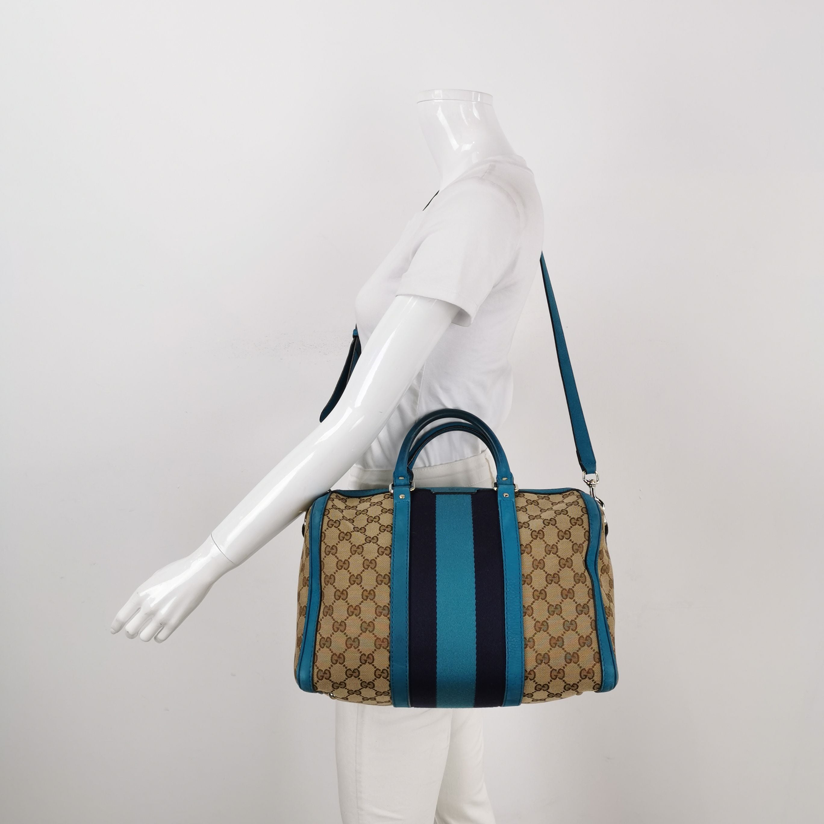 Gucci Ophidia Canvas and Suede GG Shoulder Bag 250123781039760