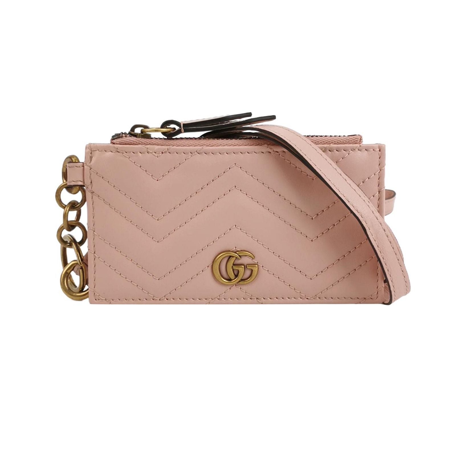 Gucci GG Marmont Leather Solid Color Quilted Double G Logo Shoulder Bag 2501191531031956