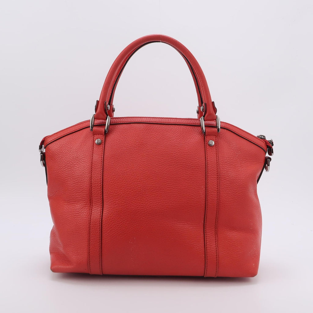 Gucci Leather Solid GG Decor Zip Crossbody Shoulder Bag 250116781028231