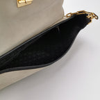 Gucci Suede and Leather Tiger Head Crossbody Shoulder Bag 250112781022204