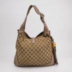 Gucci Jackie Leather Canvas GG Monogram Metal Buckle Crossbody Shoulder Bag 250107781014711