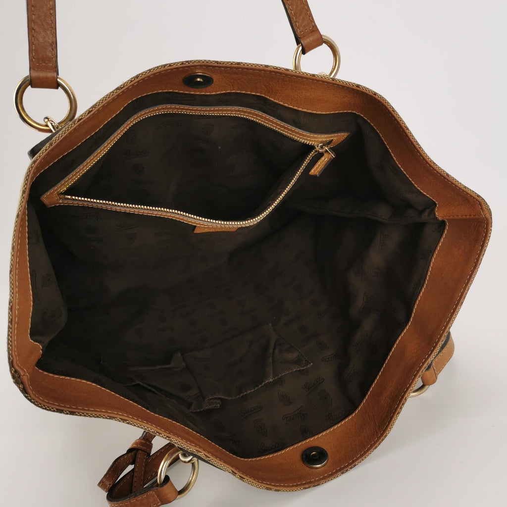 Gucci GG Canvas and Leather Shoulder Bag 250113781023337