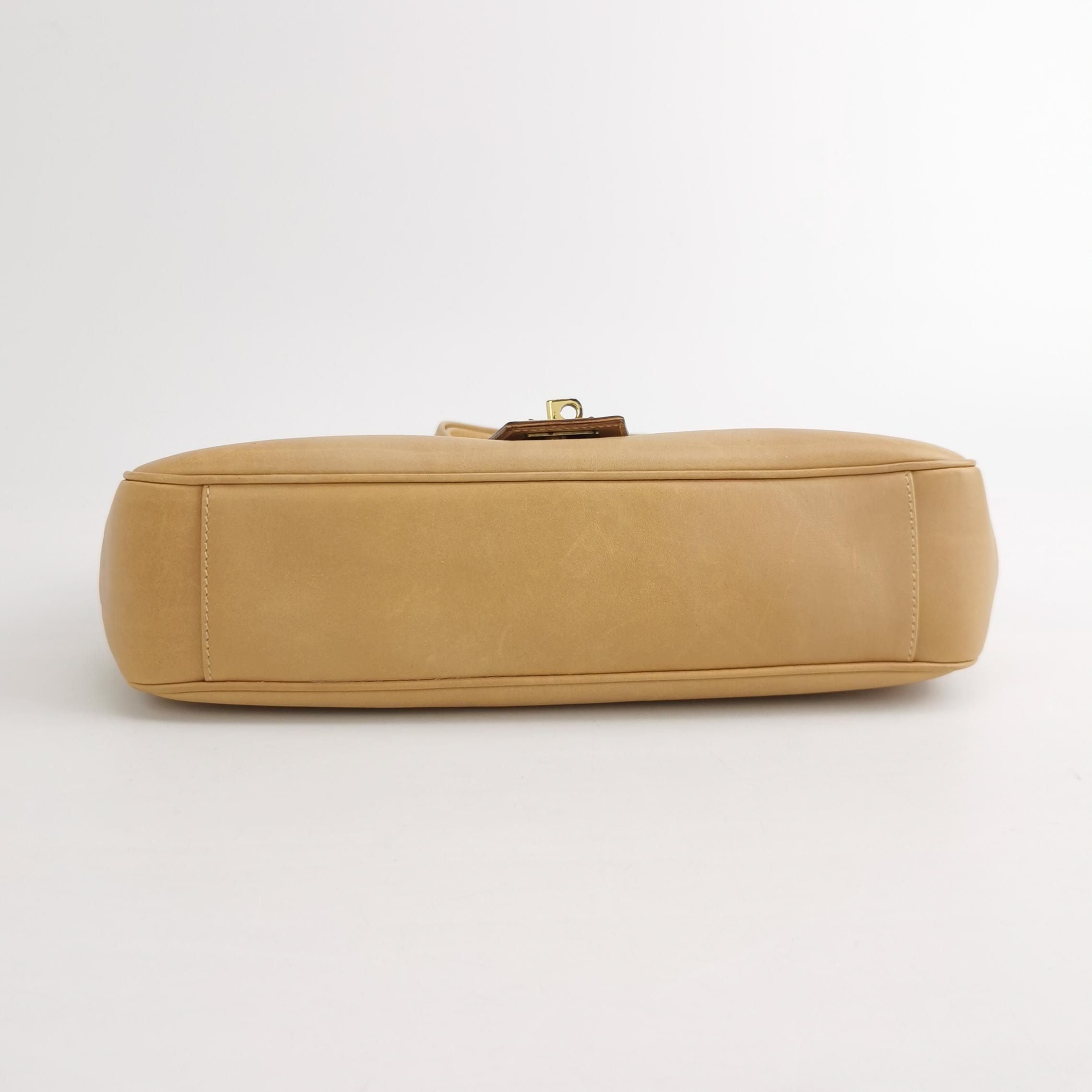 Gucci Leather Solid Color Lock Flap Shoulder Bag 250103781008501
