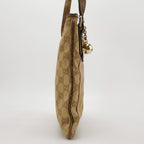 Gucci GG Canvas and Leather Studded Zip Shoulder Bag 24121178979390