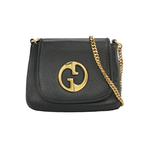 Gucci 1973 Leather Shoulder Bag with GG Logo 250101781006424