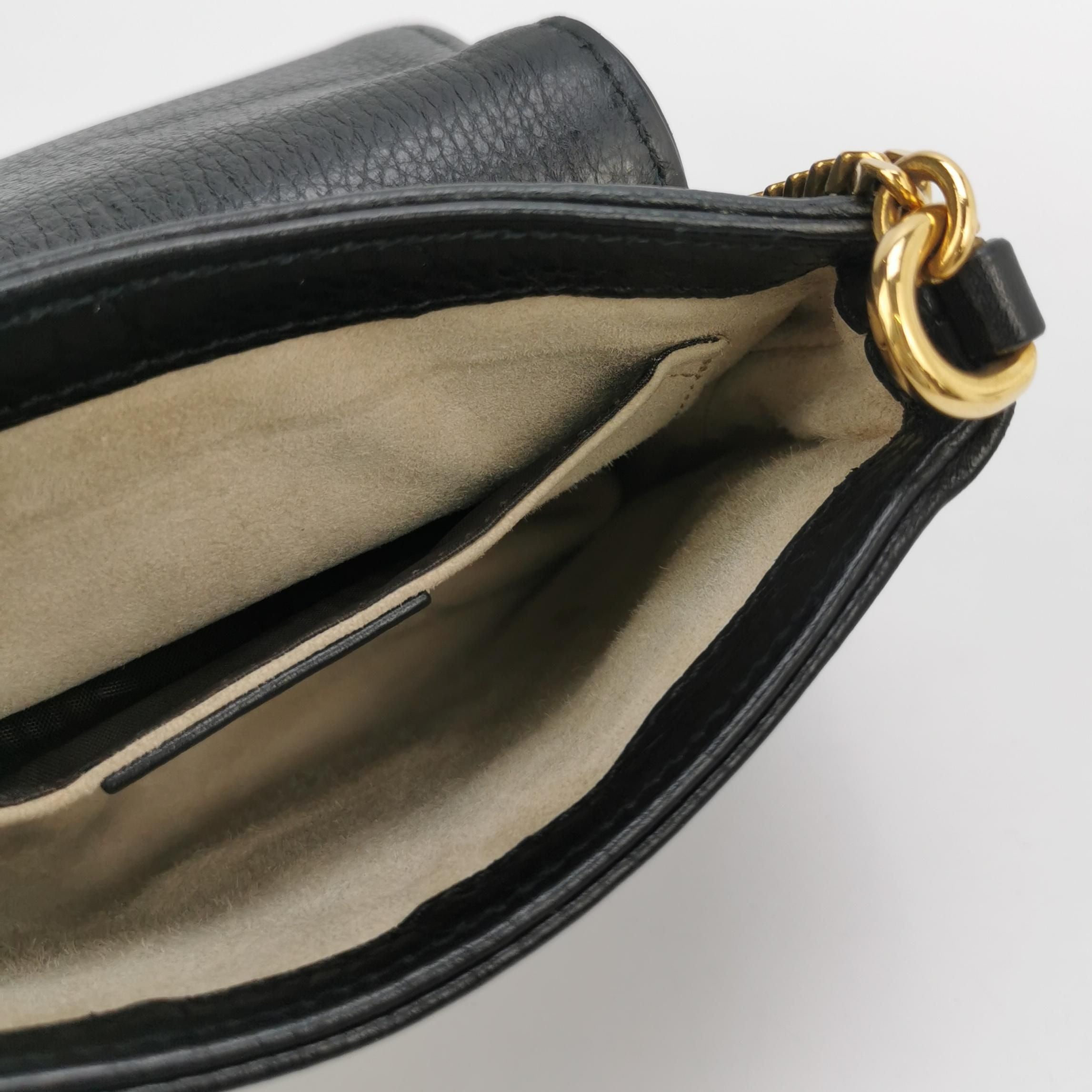 Gucci 1973 Leather Shoulder Bag with GG Logo 250101781006424