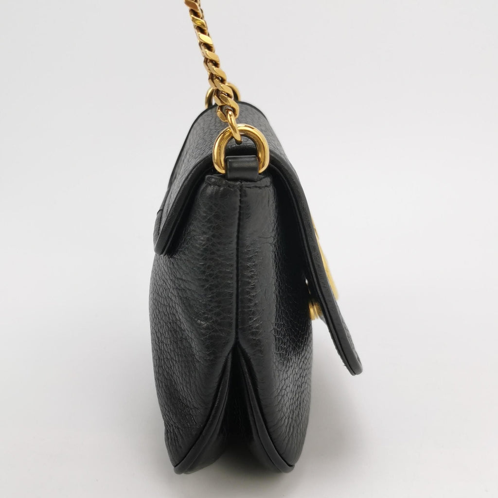 Gucci 1973 Leather Shoulder Bag with GG Logo 250101781006424