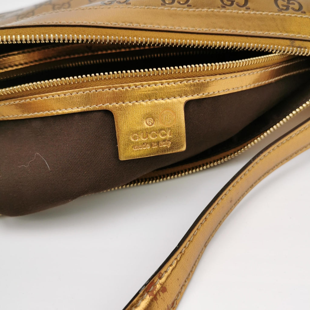 Gucci Jackie 1961 Leather Solid GG Monogram Metal Letter Logo Decor Shoulder Bag Crossbody Bag 24122178991531