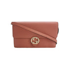 Gucci Interlocking G Leather Crossbody Shoulder Bag 24121378981645