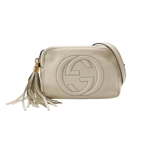 Gucci Soho Mini Leather Solid Tassel GG Shoulder Bag 24112278954886
