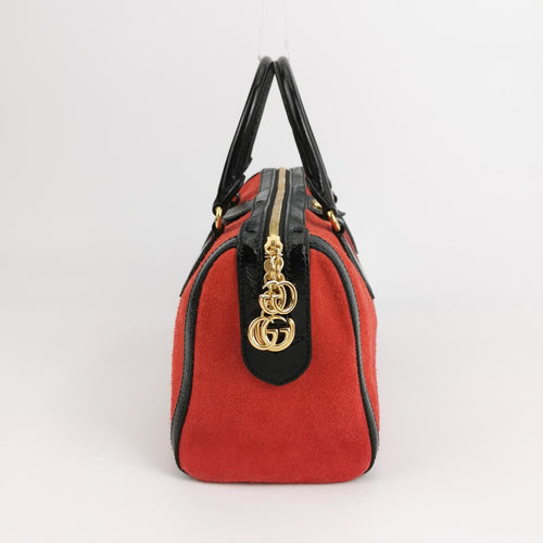Gucci Ophidia Medium Waxed Leather and Suede GG Shoulder Bag 24112878963398