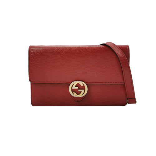 Gucci Interlocking G Leather Crossbody Shoulder Bag 24111878950332