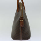CELINE Macadam Canvas Hand Bag PVC Brown Auth 68566