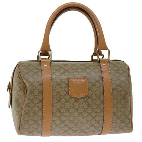 CELINE Macadam Canvas Hand Bag Beige  68570