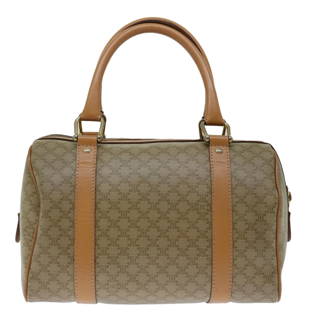 CELINE Macadam Canvas Hand Bag Beige  68570